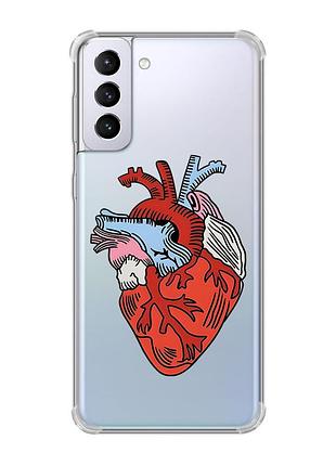 Чохол з потовщеними кутами на samsung galaxy s21 plus :: серце анатомічне (принт 250)