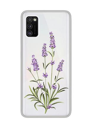 Прозорий чохол на samsung galaxy a41 :: гілочки лаванди (принт 266)