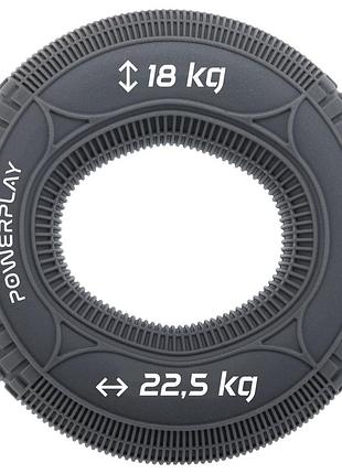 Эспандер кистевой силиконовый powerplay pp-4330 hand grip loops medium 18-22,5 кг. серый