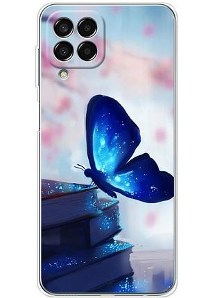 Чехол силиконовый с картинкой на samsung galaxy m33 5g (m336) (бабочка)