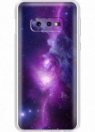 Чехол силиконовый с картинкой на samsung galaxy s10e (g970) (космос)
