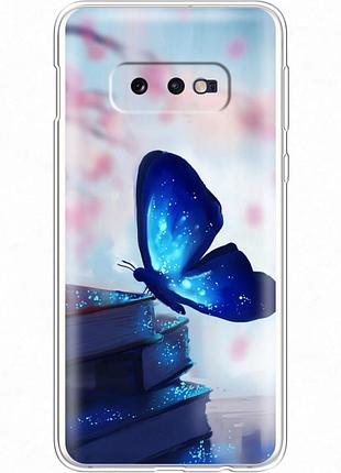 Чехол силиконовый с картинкой на samsung galaxy s10e (g970) (бабочка)