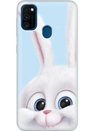 Чохол силіконовий з картинкою на samsung galaxy m21 (m215) (кролик сніжок)