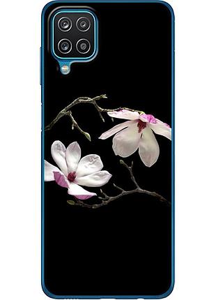 Чехол силиконовый с картинкой на samsung galaxy a12 (a125) (цветок, монголия)