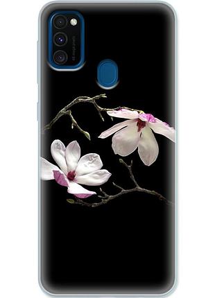 Чохол силіконовий з картинкою на samsung galaxy m30s (m307) (квітка, манголія)