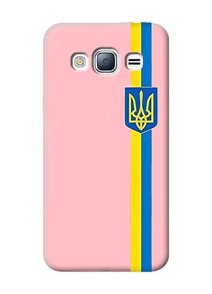 Матовий чохол з рожевими боками на samsung galaxy j3/j310 :: стрічка україна (принт 253)
