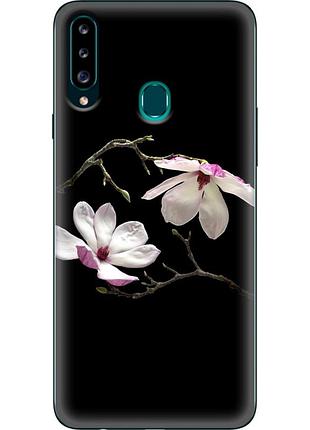 Чехол силиконовый с картинкой на samsung galaxy a20s (a207) (цветок, монголия)