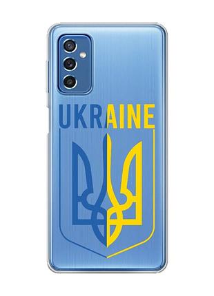 Прозрачный чехол на samsung galaxy m52 тризуб (принт 254)