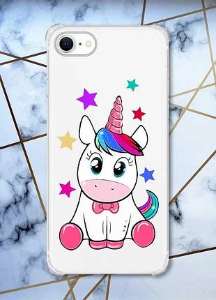 Чохол з потовщеними кутами на iphone 7/ 7s/ 8/ 8s :: єдиноріг (принт 102)