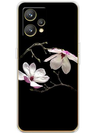 Чехол силиконовый с картинкой на realme 9 (цветок, монголия)