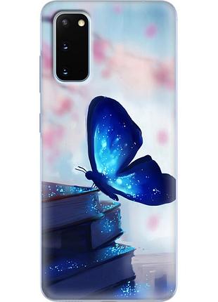 Чохол силіконовий з картинкою на samsung galaxy s20 (g980) (метелик)