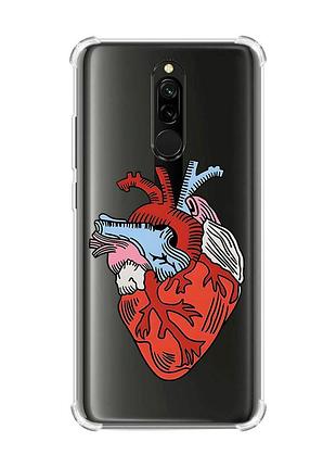 Чехол с утолщенными углами на xiaomi redmi 8 :: сердце анатомическое (принт 250)