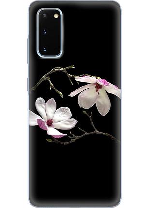 Чехол силиконовый с картинкой на samsung galaxy s20 (g980) (цветок, монголия)