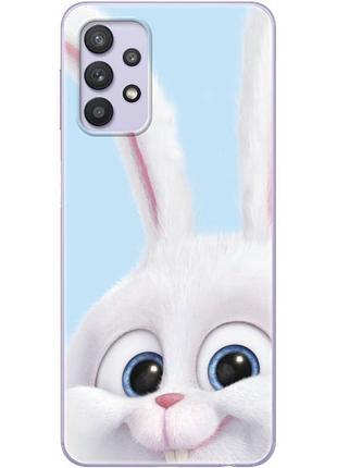 Чехол силиконовый с картинкой на samsung galaxy a32 4g (a325) (кролик снежок)