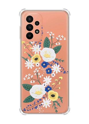 Чохол з потовщеними кутами на samsung galaxy a23 :: квіти. акварель (принт 271)