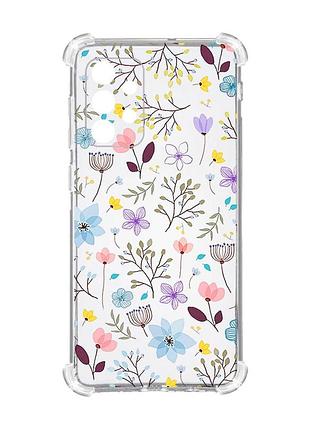 Чехол с утолщёнными углами на oppo a72 5g :: цветочный фон (принт 267)