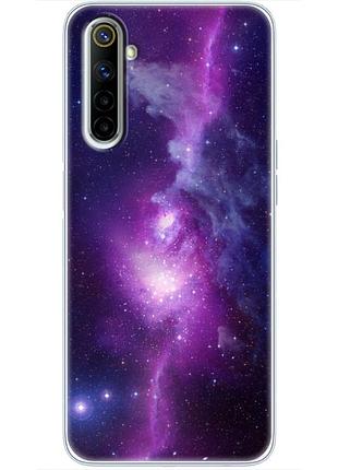 Чохол силіконовий з картинкою на realme 6 (космос)