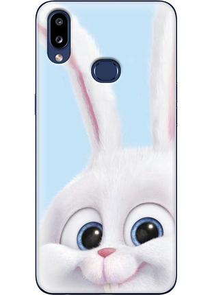 Чехол силиконовый с картинкой на samsung galaxy a10s (a107) (кролик снежок)