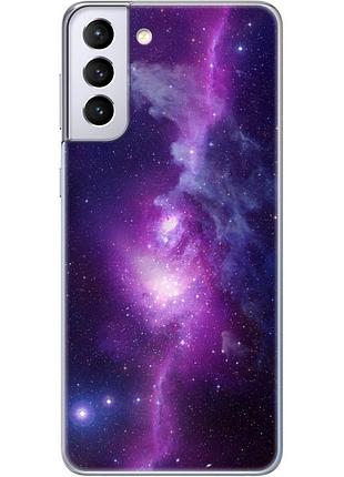 Чехол силиконовый с картинкой на samsung galaxy s21 plus (g996) (космос)