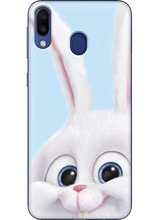 Чехол силиконовый с картинкой на samsung galaxy m20 (m205) (кролик снежок)