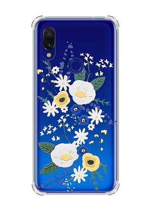 Чехол с утолщёнными углами для xiaomi redmi 7 :: цветы. акварель (принт 271)