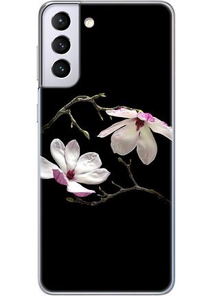 Чехол силиконовый с картинкой на samsung galaxy s21 plus (g996) (цветок, монголия)