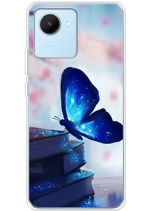 Чехол силиконовый с картинкой на realme c30 (бабочка)