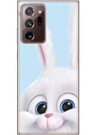 Чехол силиконовый с картинкой на samsung galaxy note 20 ultra (n985) (кролик снежок)