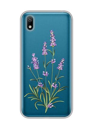 Прозрачный чехол для huawei y5 2019 / honor 8s :: веточки лаванды (принт 266)