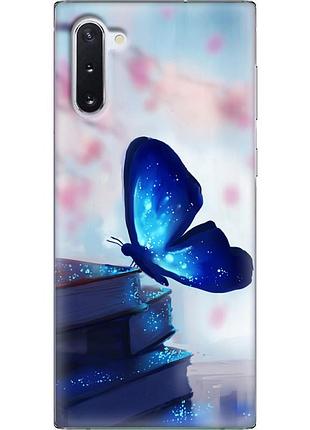 Чохол силіконовий з картинкою на samsung galaxy note 10 (n970) (метелик)