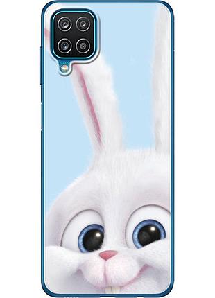 Чехол силиконовый с картинкой на samsung galaxy a12 (a125) (кролик снежок)
