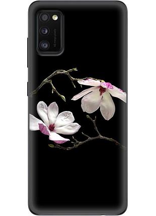 Чехол силиконовый с картинкой на samsung galaxy a41 (a415) (цветок, монголия)