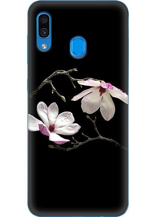 Чехол силиконовый с картинкой на samsung galaxy a20 (a205) (цветок, монголия)