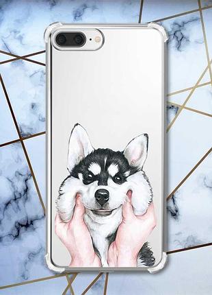Чехол с утолщёнными углами для apple iphone 7 plus/ iphone 8 plus :: мордочка (принт 121)