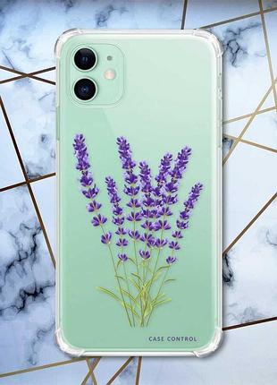 Чехол с утолщёнными углами для apple iphone 11 (6.1) :: лаванда (принт 28)