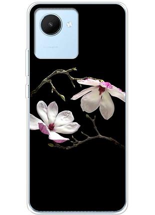 Чехол силиконовый с картинкой на realme c30 (цветок, монголия)