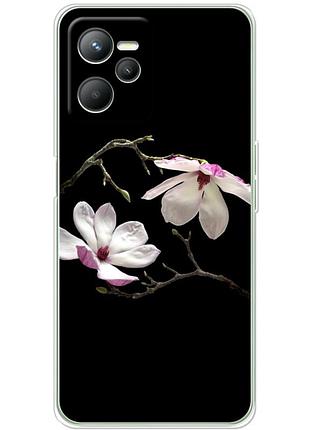 Чехол силиконовый с картинкой на realme c35 (цветок, монголия)