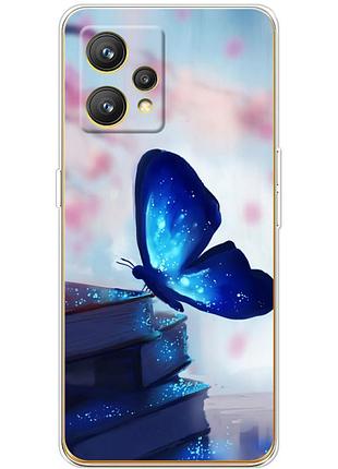 Чехол силиконовый с картинкой на realme 9 (бабочка)