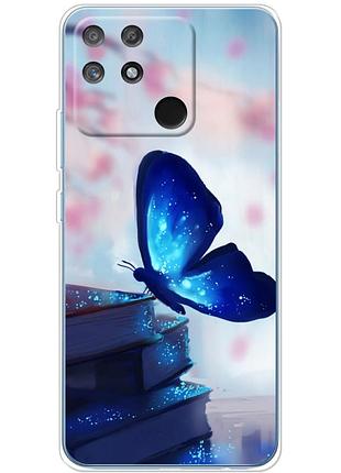 Чехол силиконовый с картинкой на realme narzo 50a (бабочка)