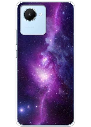 Чехол силиконовый с картинкой на realme c30 (космос)