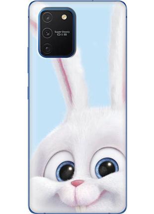 Чохол силіконовий з картинкою на samsung galaxy s10 lite (g770) (кролик сніжок)