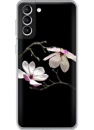 Чехол силиконовый с картинкой на samsung galaxy s21 fe (g990) (цветок, монголия)