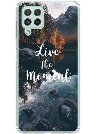 Чехол силиконовый с картинкой на samsung galaxy a22 4g (a225) (природа, озеро в горах)