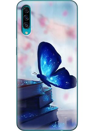 Чехол силиконовый с картинкой на samsung galaxy a30s (a307) (бабочка)