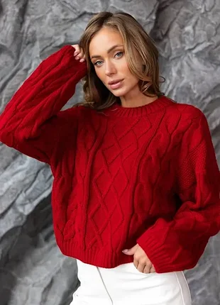 Свитер paul one size красный 2