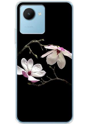 Чехол силиконовый с картинкой на realme c30s (цветок, монголия)