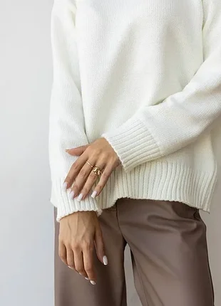 Свитер dirk one size белый 4