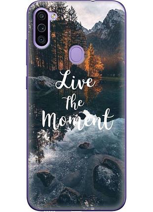 Чехол силиконовый с картинкой на samsung galaxy m11 (m115) (природа, озеро в горах)