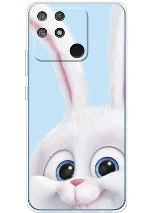 Чохол силіконовий з картинкою на realme narzo 50a (кролик сніжок)