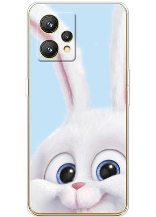 Чохол силіконовий з картинкою на realme 9 (кролик сніжок)